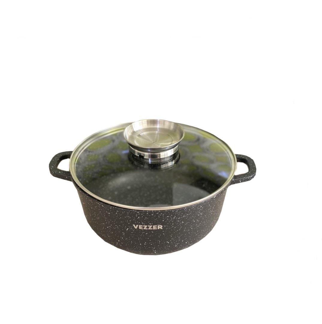 Кастрюля с крышкой Vezzer круглая антипригарное покрытие 3,5 л