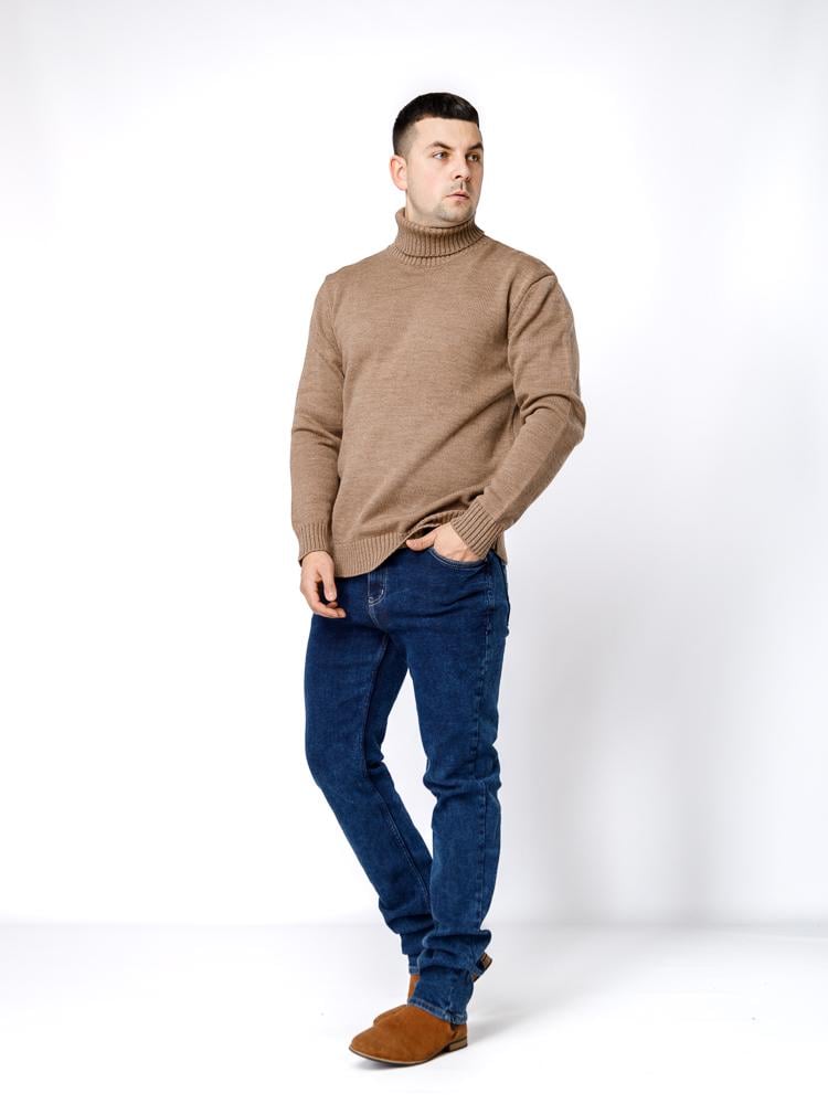 Джинси чоловічі утеплені р. 46 Синій (SKT000940610) - фото 2