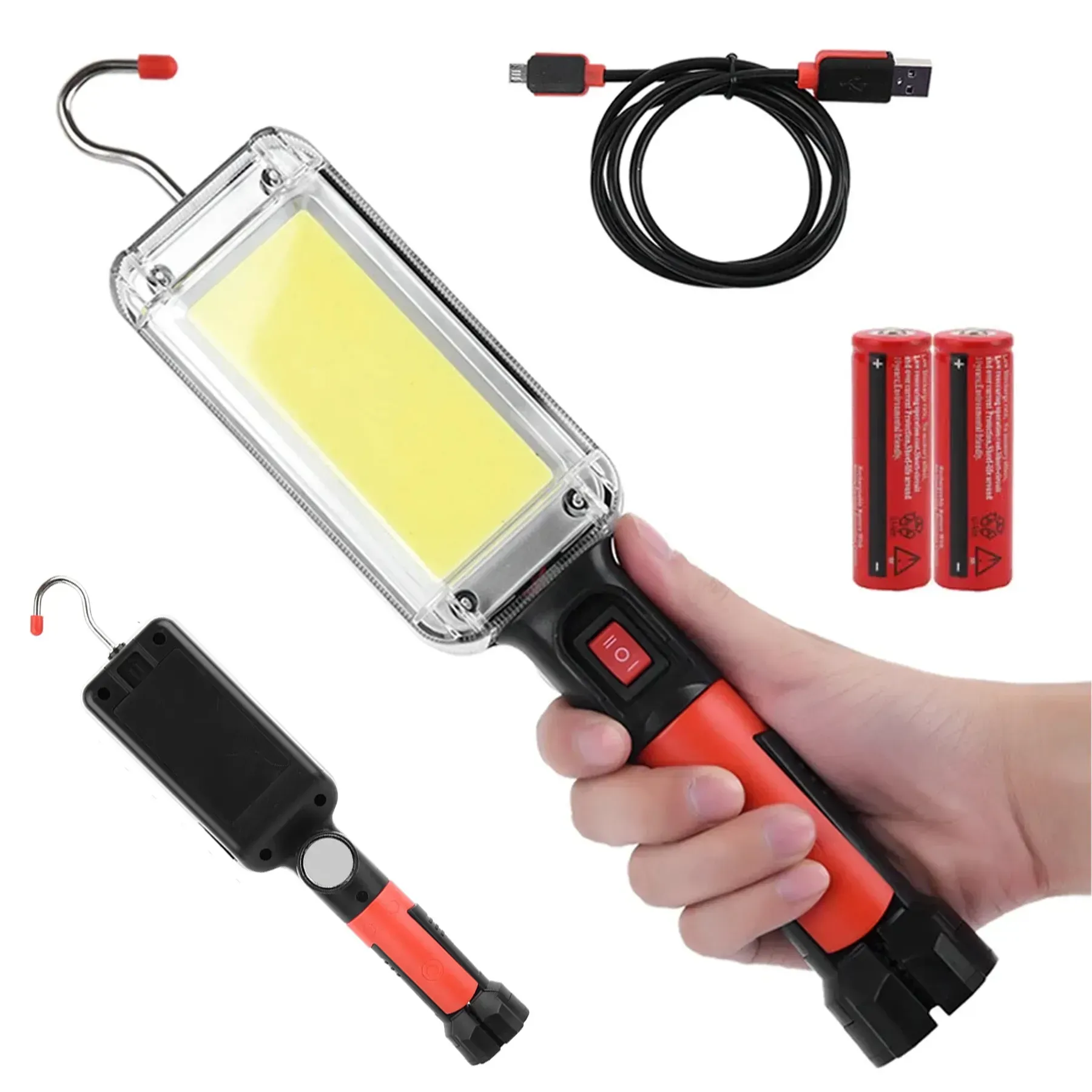 Ліхтар акумуляторний WOW ZJ-8859 COB з магнітом та гачком з USB 20 Вт (234563178) - фото 2 Ліхтар акумуляторний WOW ZJ-8859 COB з магнітом та гачком з USB 20 Вт (234563178) - фото 2