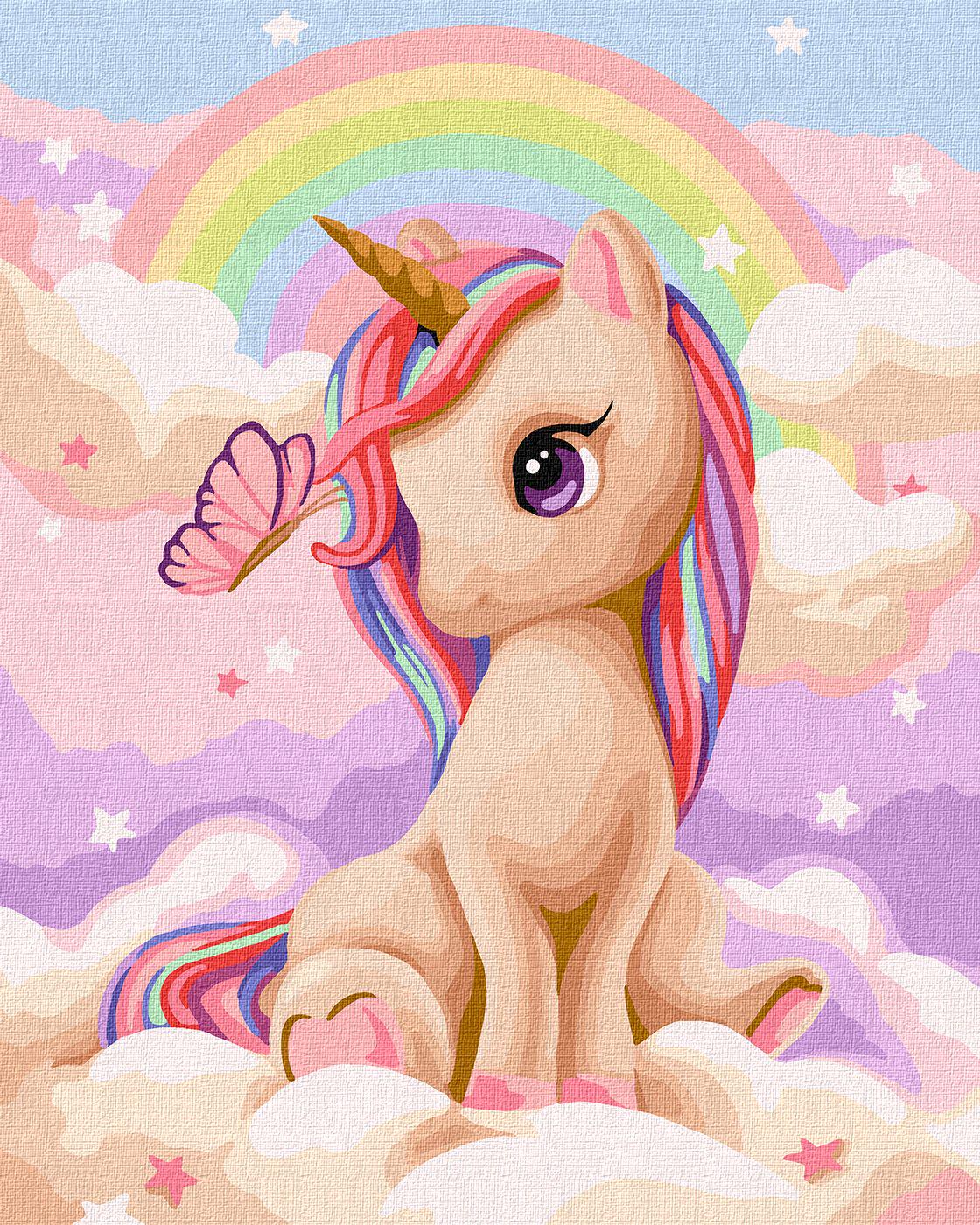 Картина по номерам Идейка Любознательная единорожка 40x50 см (Id-KHO2411)