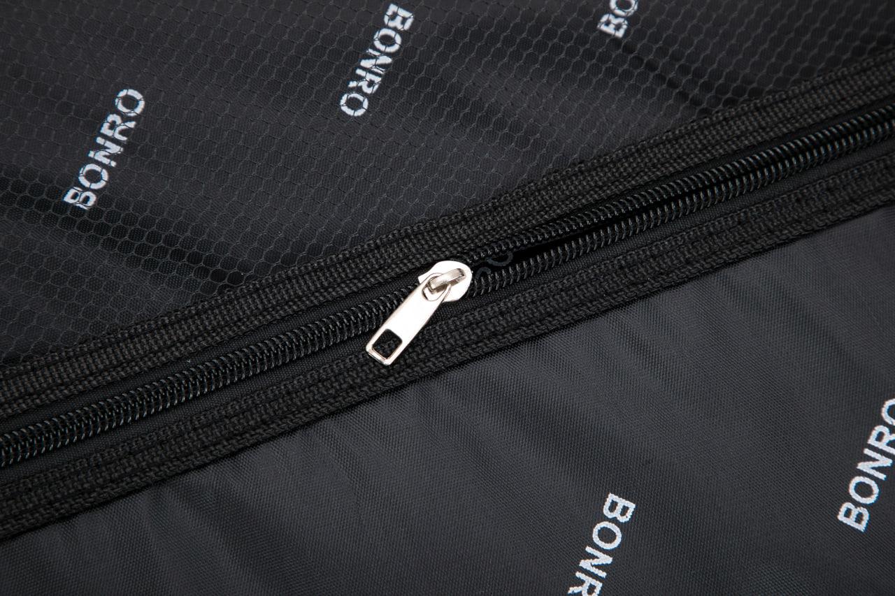 Чемодан Bonro Tourist 4 колеса невеликий Чорний (2199) - фото 6