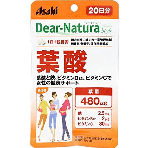 Комплекс Asahi DearNatura Folic Acid железо/фолиевая/витамин В12/С 20 дн. 20 шт.