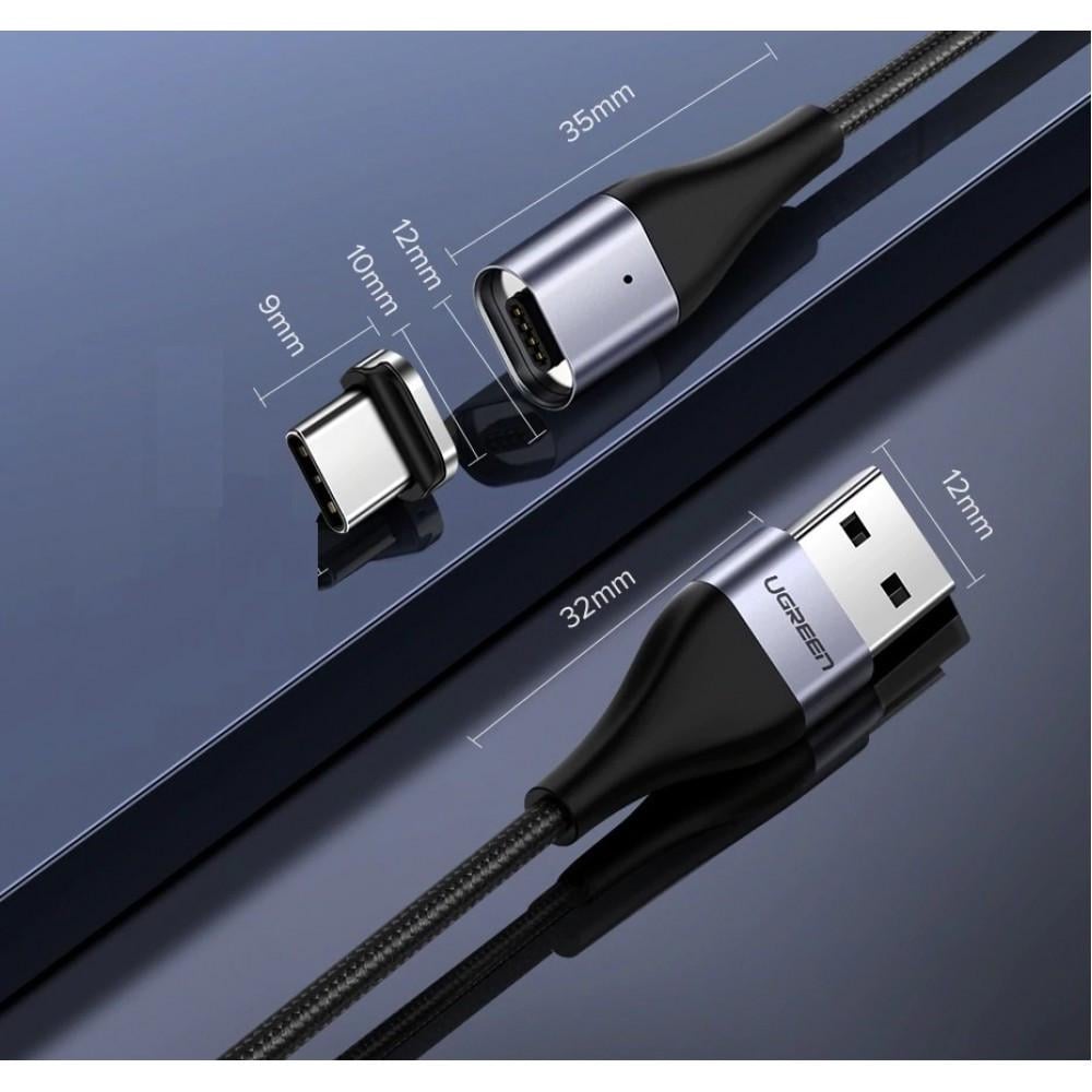 Кабель магнитный Ugreen USB-Type-C 100 см (25397313) - фото 5