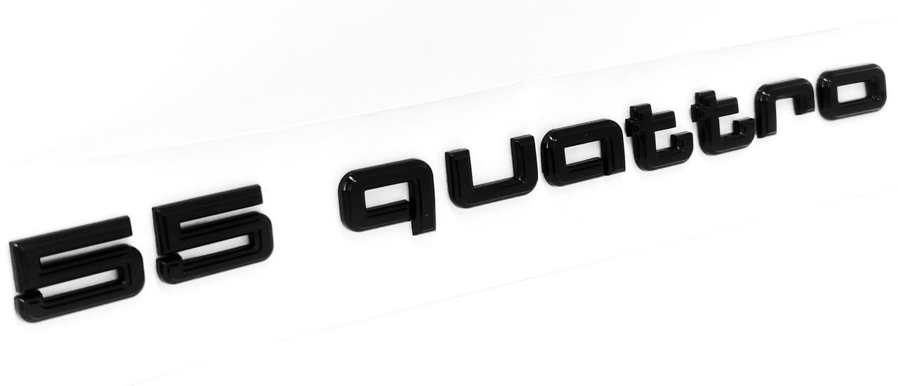 Емблема-напис 55 Quattro Audi Black gloss (2342659760)