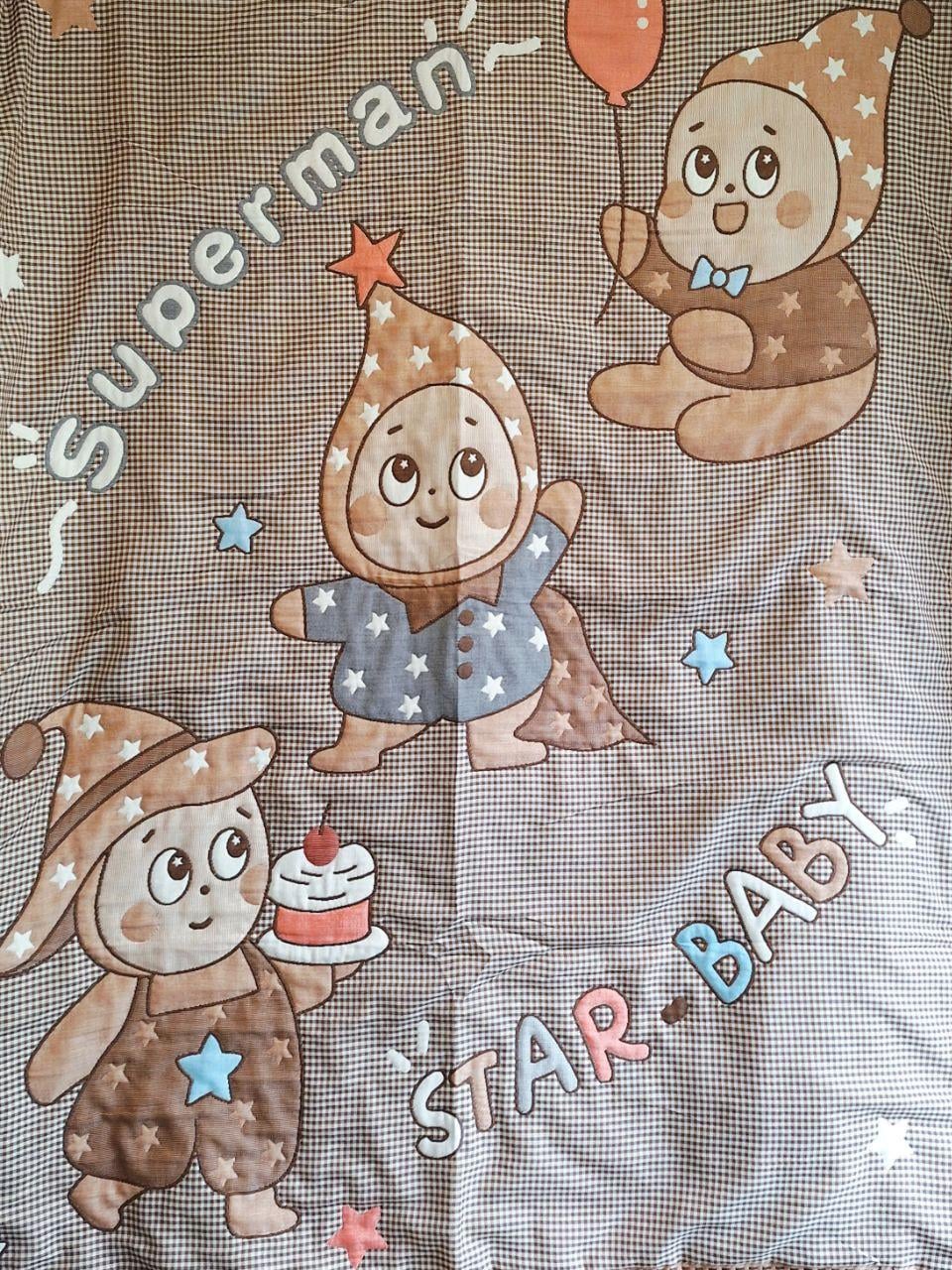 Покрывало двухстороннее муслиновое Malloory Home Star Baby 120x150 см (2332)
