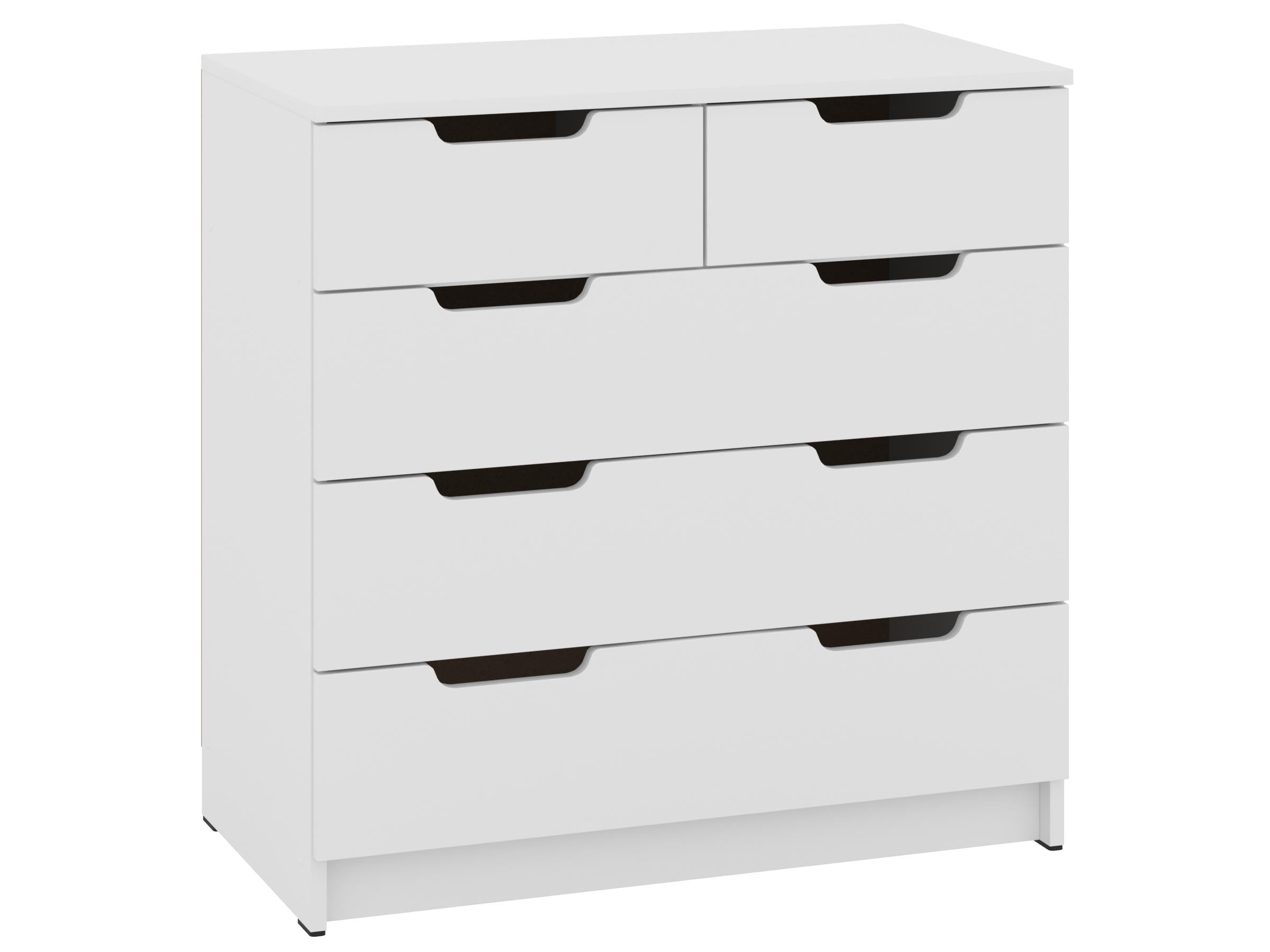 Комод з шухлядами PEHOTIN ЕКО К-3+2 ДСП 80х43х80 см Білий (PN-100482)
