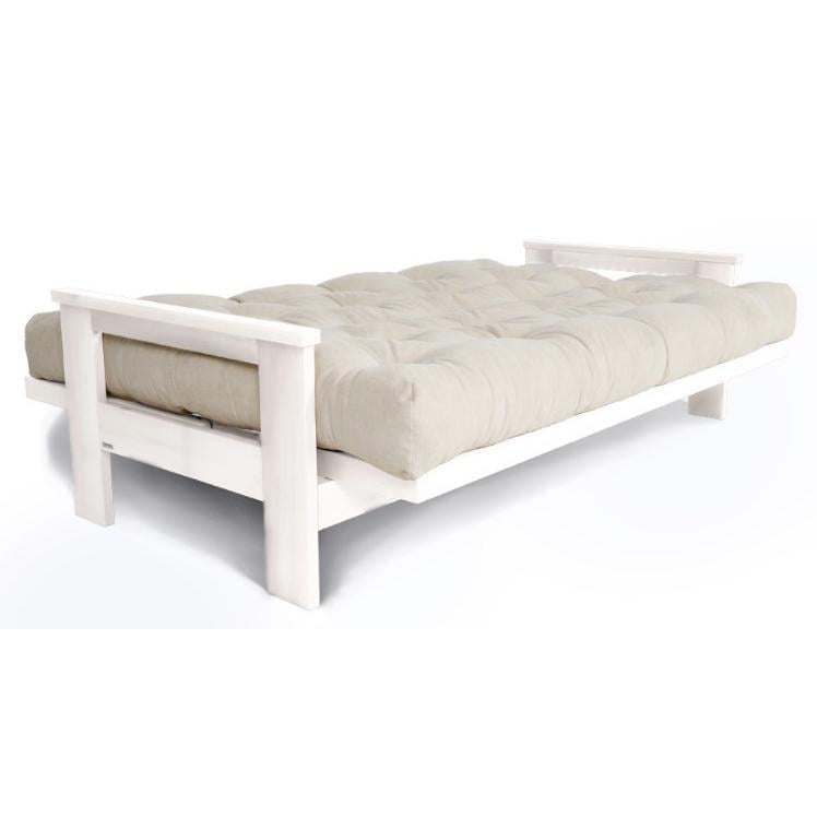 Диван-футон раскладной Woodman Mexico из массива дерева Белый/Кремовый - фото 2