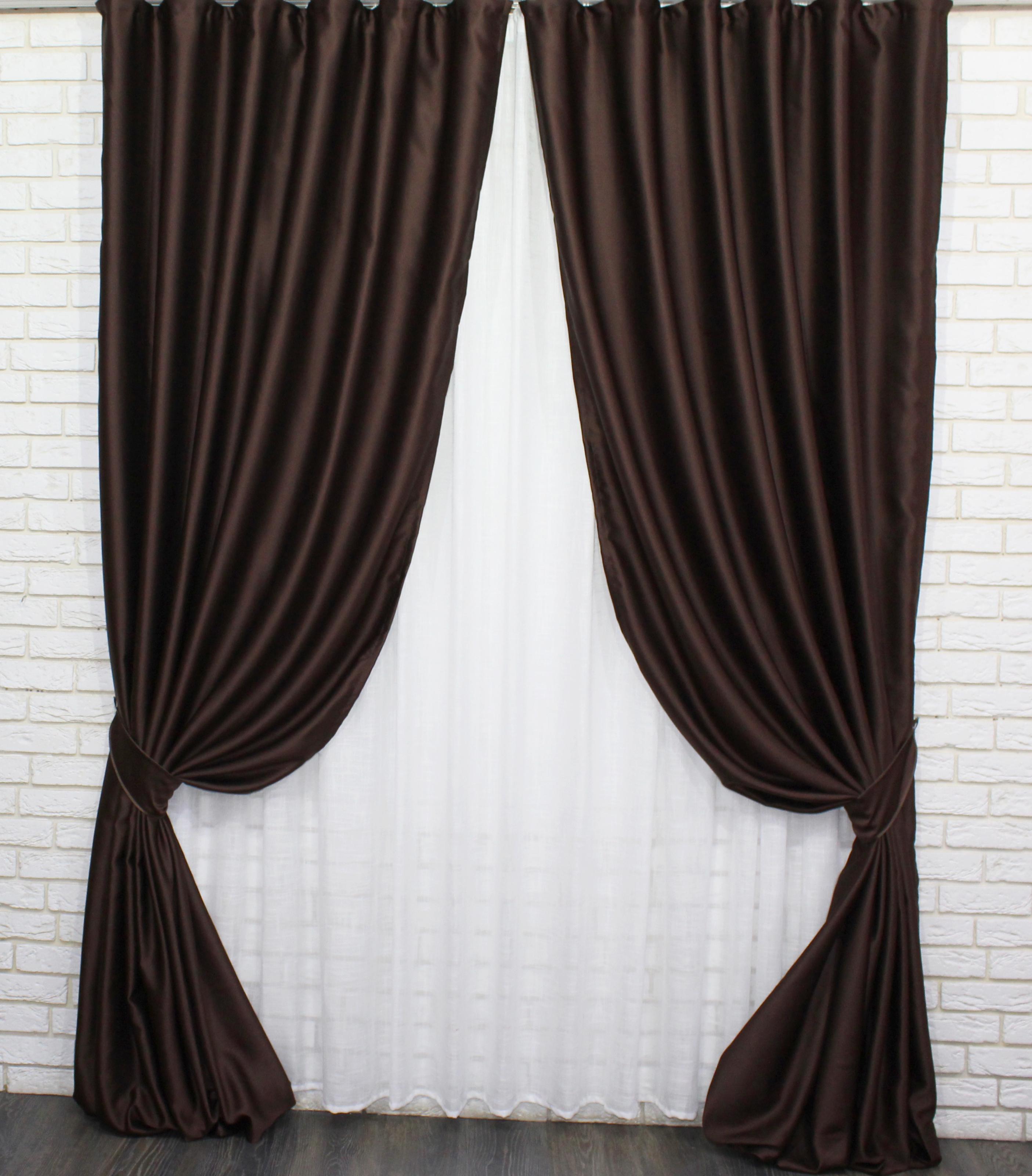 Комплект штор VR-Textil Evinhome № 864ш блэкаут 150х290 см 2 шт. Венге (30-664)