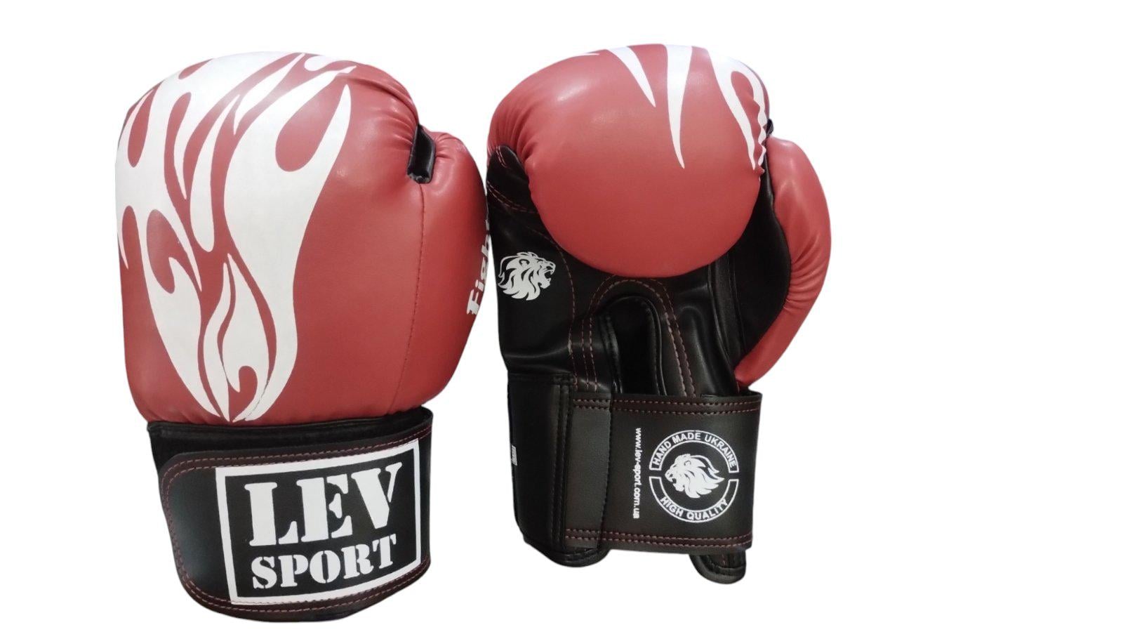 Боксерские перчатки Lev Sport CLASS стрейч р. 12 Красный (8585053829292)