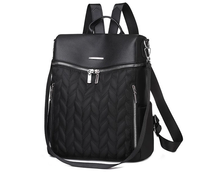 Женский рюкзак плетеный Черный