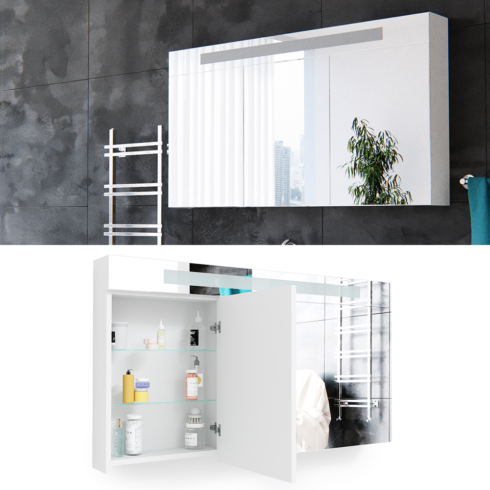 Шкаф зеркальный Vicco LED 120х65 Белый - фото 7 Шкаф зеркальный Vicco LED 120х65 Белый - фото 7