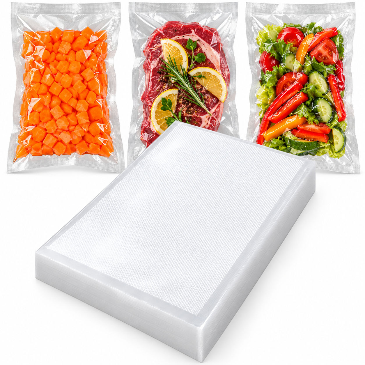 Вакуумные рифленые пакеты Ruhhy 22026 20х30 см 50 шт. для вакуумного упаковщика