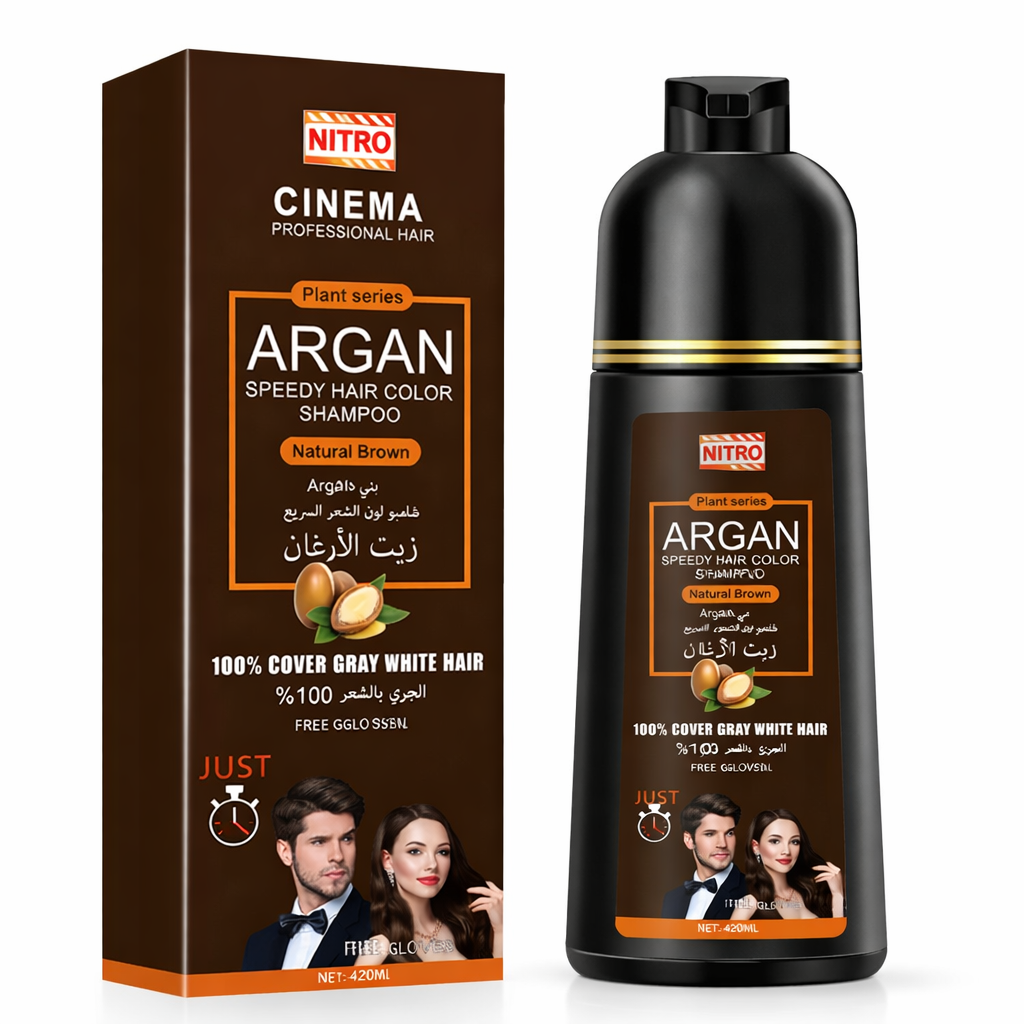 Шампунь для волос красящий Nitro 3в1 420 мл Коричневый (OXLY-1-18)