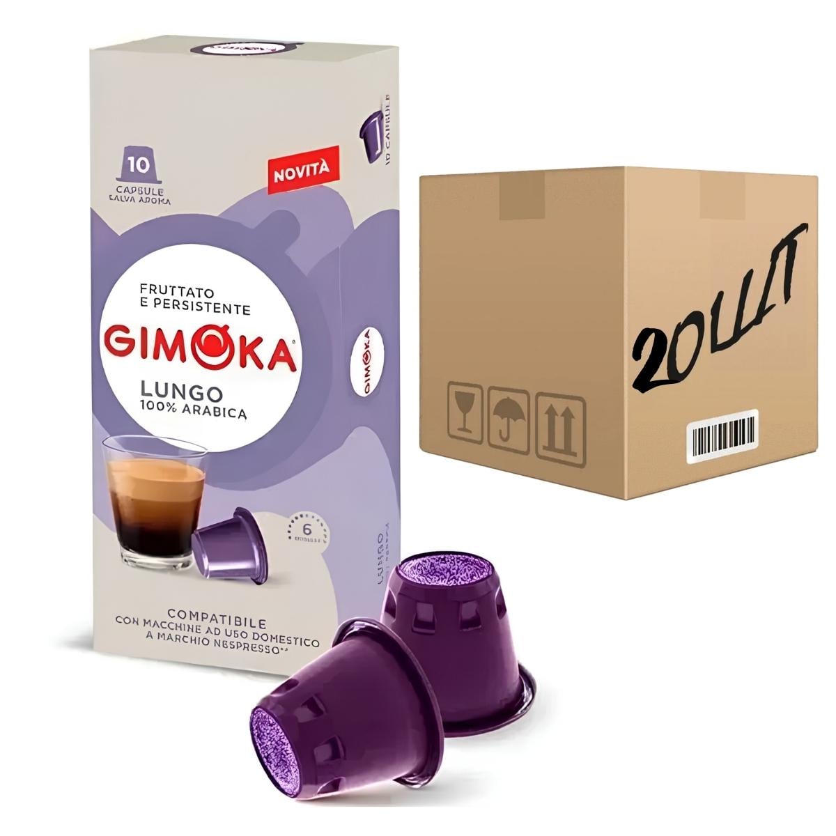 Кофе в капсулах Nespresso Gimoka Lungo 10 шт. ящик 20 шт. (setg11313)