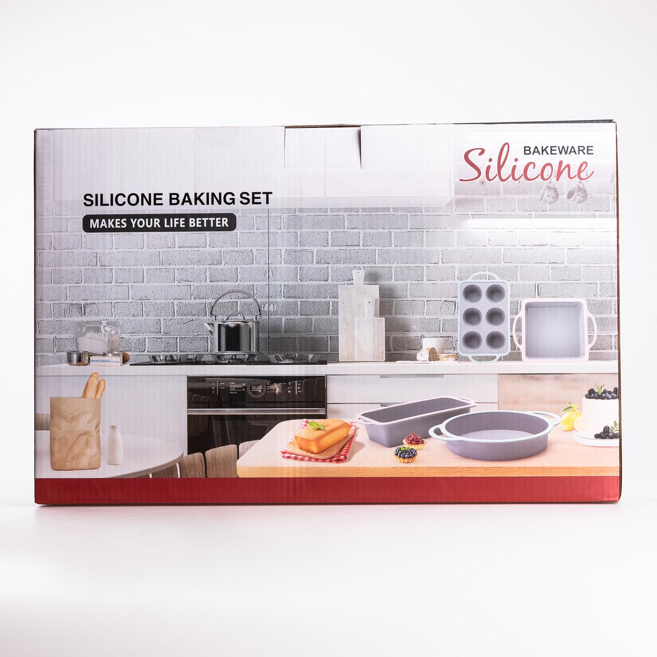 Кондитерський набір для випічки з антипригарним покриттям силіконові форми та аксесуари 11 пр. Сірий з рожевим (2183953905) - фото 10 Кондитерський набір для випічки з антипригарним покриттям силіконові форми та аксесуари 11 пр. Сірий з рожевим (2183953905) - фото 10