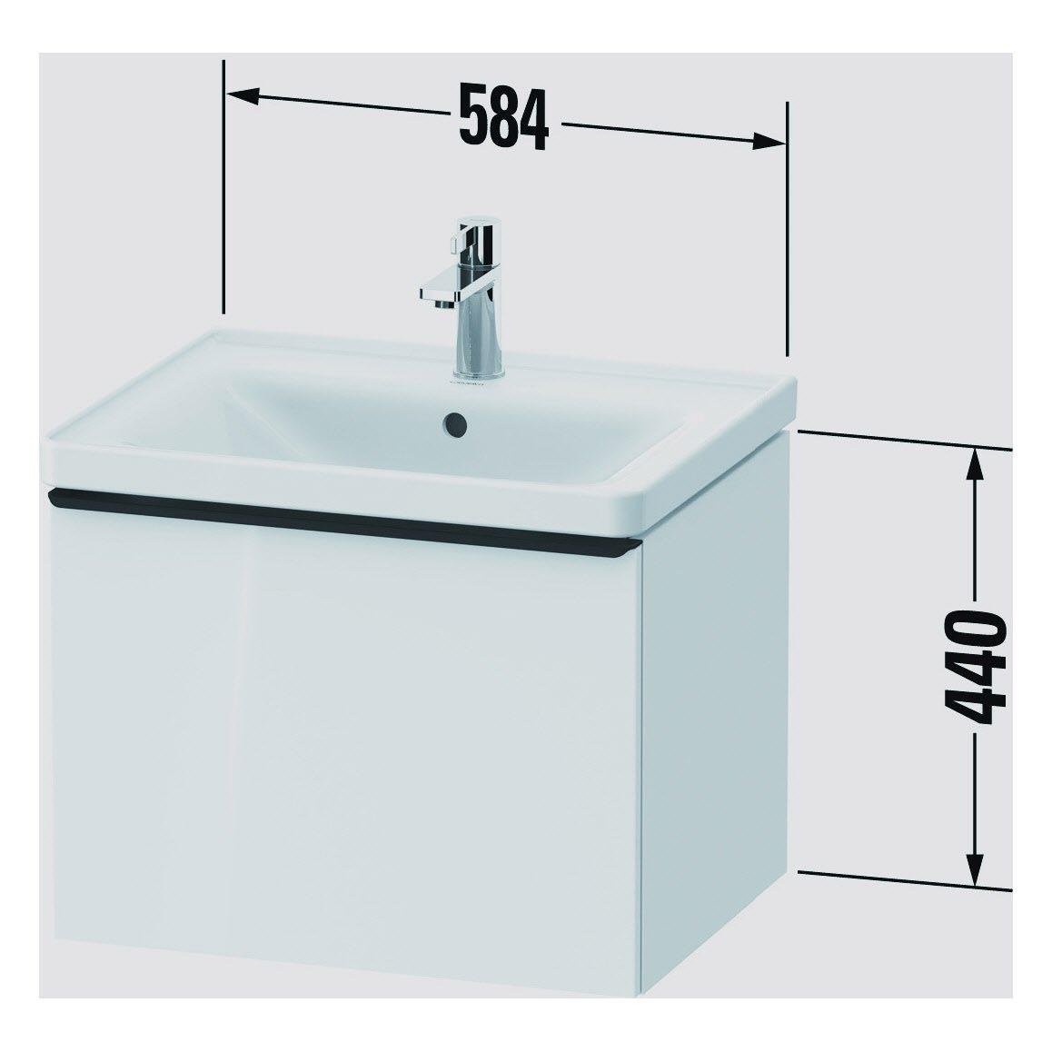 Тумба под умывальник подвесная DURAVIT D-Neo DE42490BD180000 58,4x44x45,2 см Белый (226682) - фото 5 Тумба под умывальник подвесная DURAVIT D-Neo DE42490BD180000 58,4x44x45,2 см Белый (226682) - фото 5