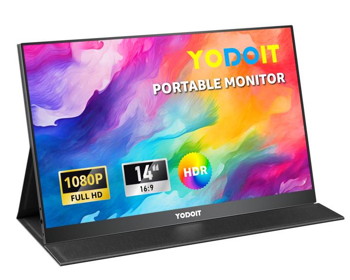 Монитор портативный 14” Yodoit PTM14 Full HD IPS 60 Гц тонкий экран