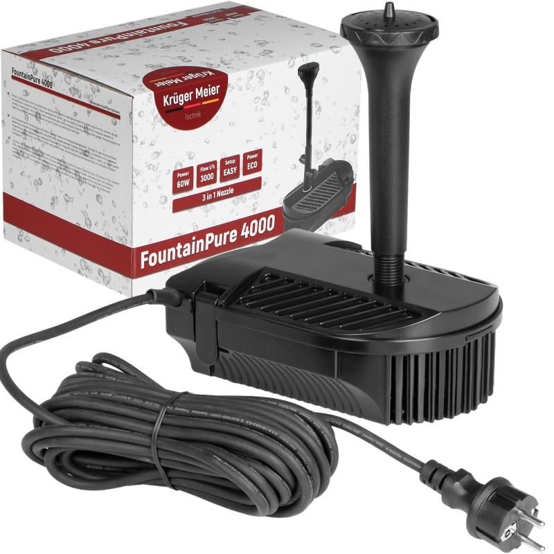 Фонтан-фильтр для пруда Kruger Meier FountainPure 4000 3в1 насос/фильтр/фонтан 3000 л/ч (KM-FOUNTAIN-PURE-4000)
