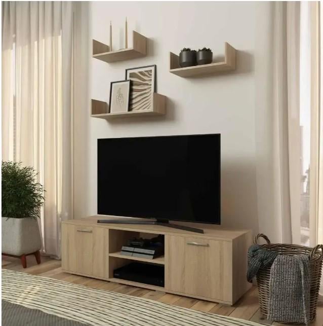 Тумба під TV з поличками Дуб Сонома (P106Г)