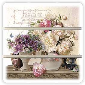 Подставка под чашку костер Прованс Букет пионов 10х10 см (прк057т10х10)