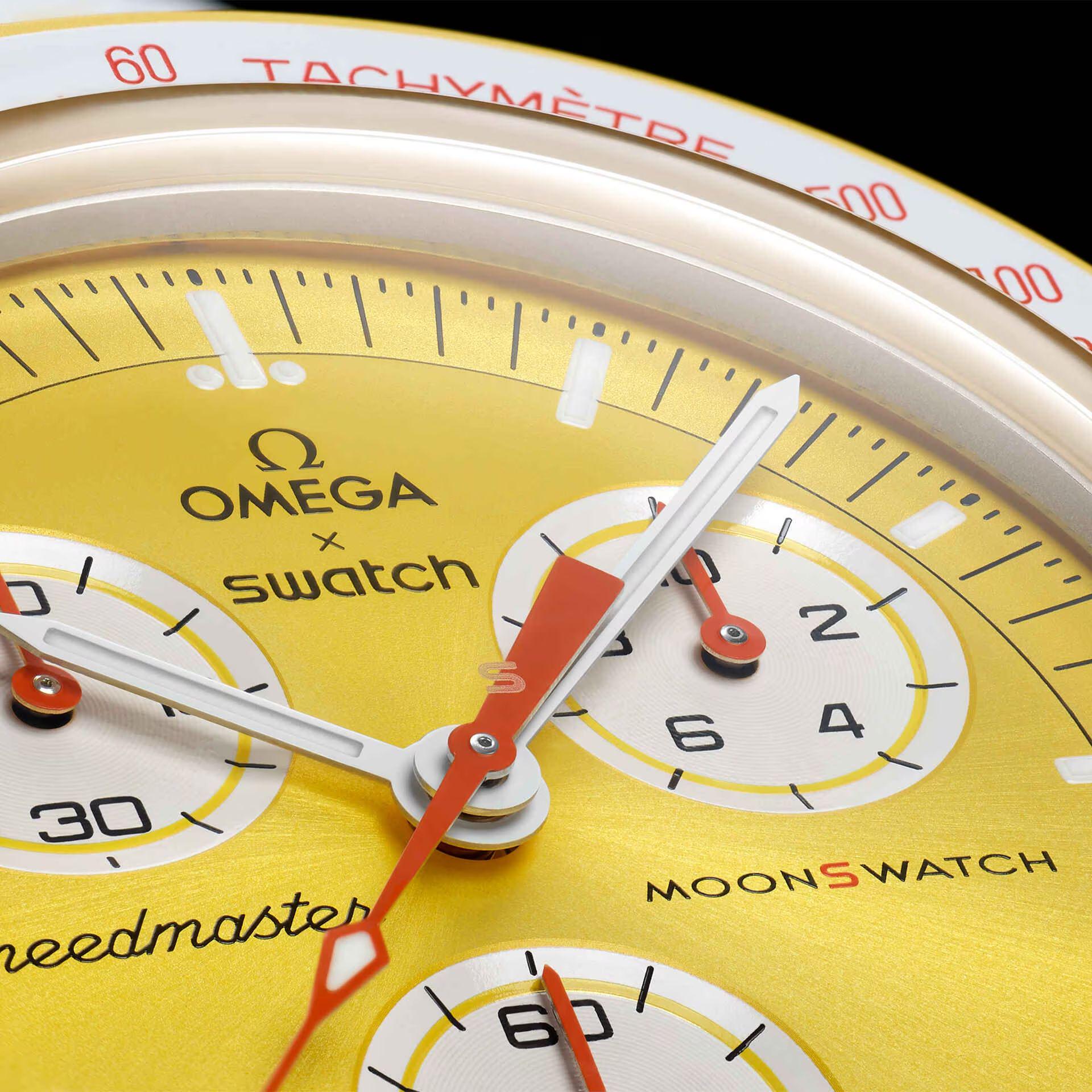 Наручные часы Swatch Omega Bioceramic MoonSwatch Collection Mission to Sun (SO33J100) - фото 3