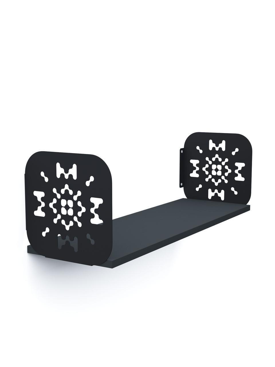 Полиця навісна Меткас Будинок 220х700х220 мм 25 кг/полку ЛДСП Антрацит (3DPanda-DPN022330702211AA)