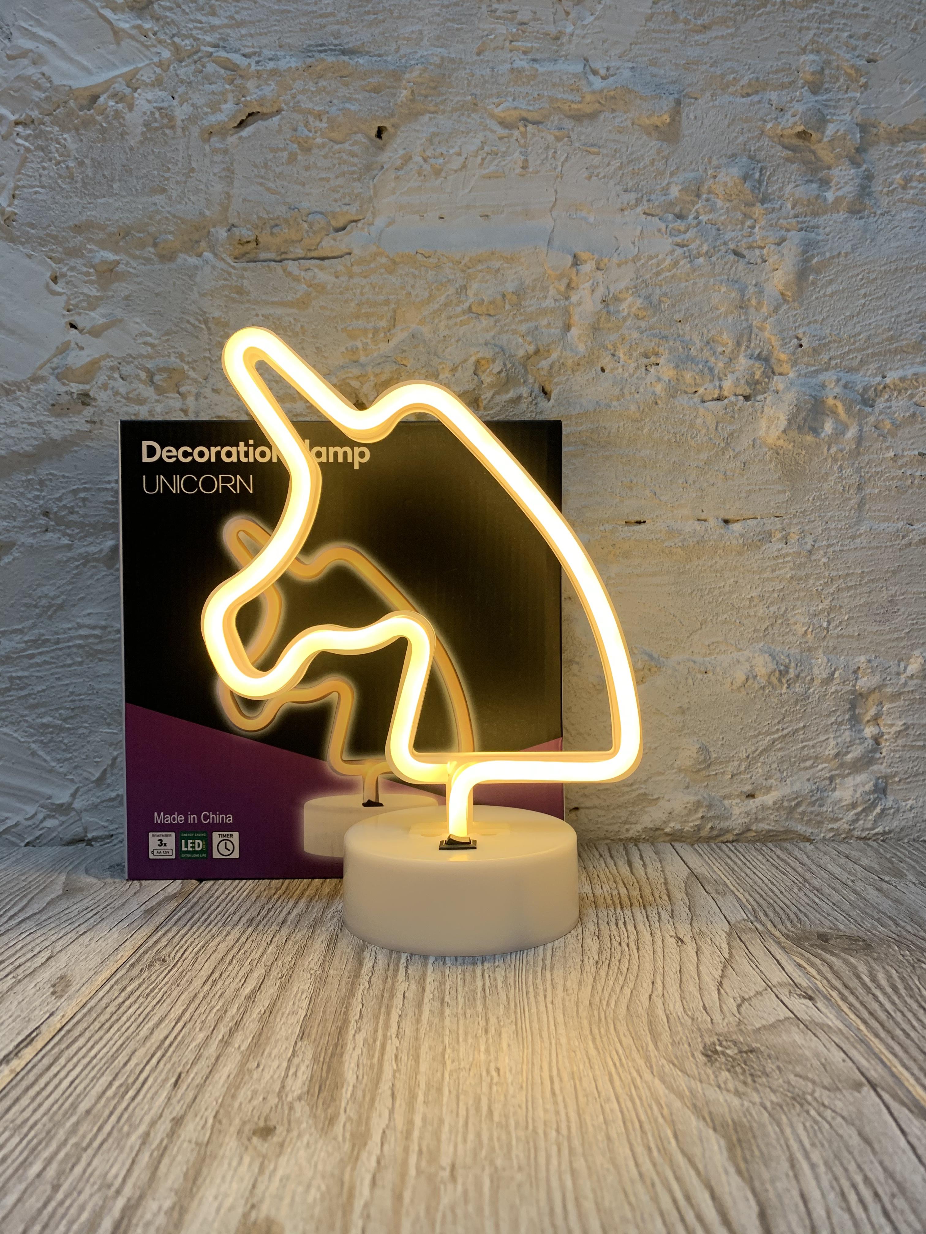 Неоновий нічник Decoration Lamp Unicorn Жовтий - фото 5