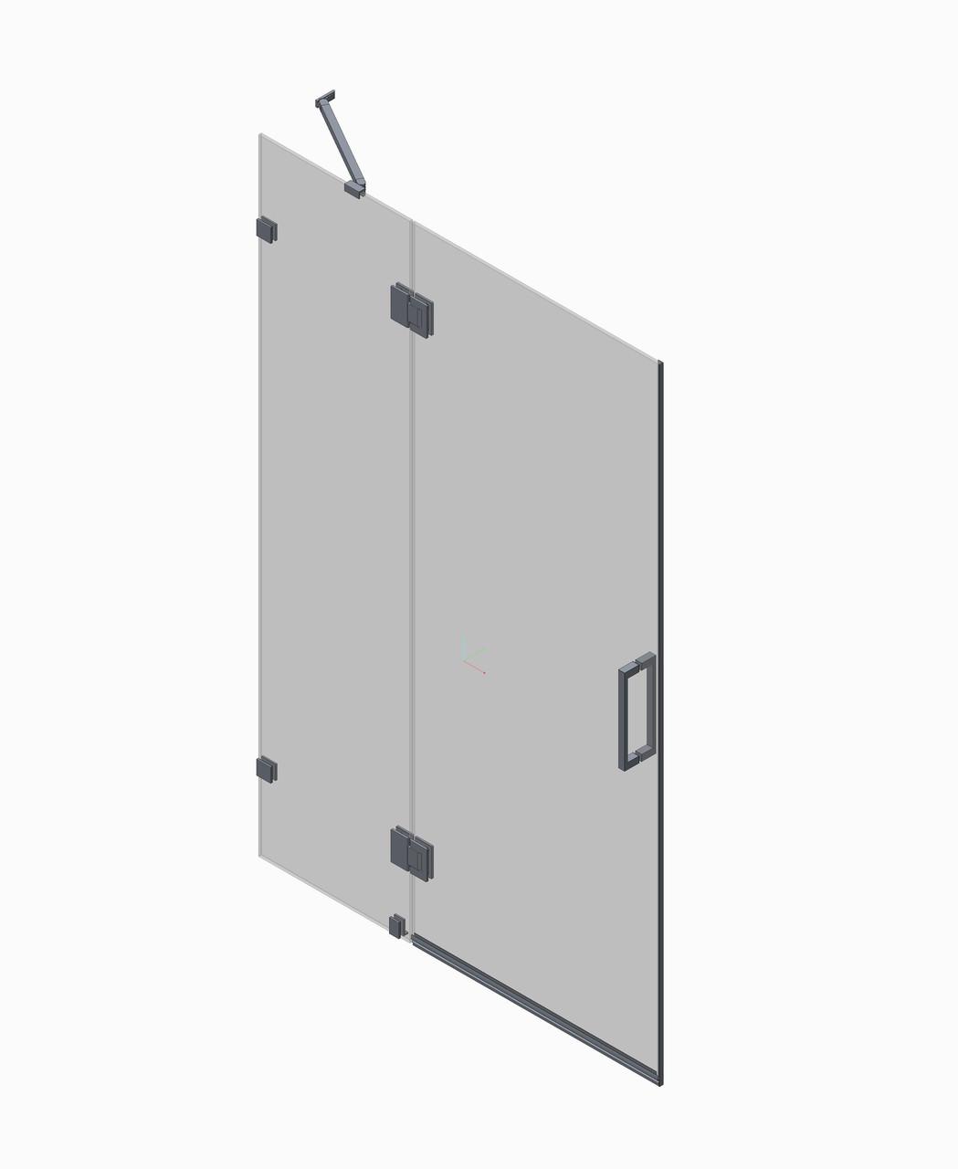 Душевая дверь в нишу KOER SR SD04-100x200-TR-01 прозрачное стекло Easy Clean 10 мм Хром (KR5386) - фото 7 Душевая дверь в нишу KOER SR SD04-100x200-TR-01 прозрачное стекло Easy Clean 10 мм Хром (KR5386) - фото 7