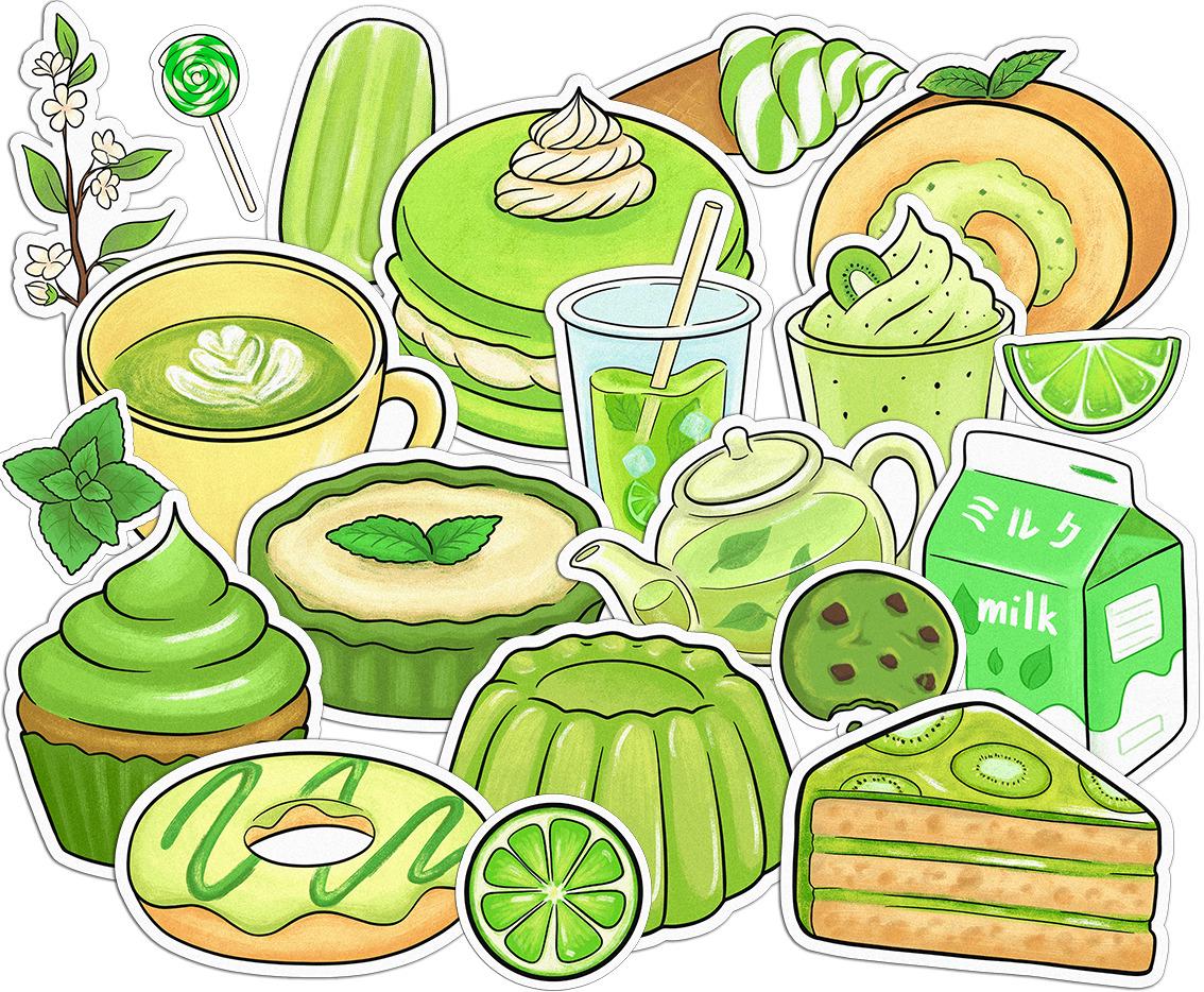 Набор стикеров Lex Altern Напитки и десерты виниловые 21 шт. - фото 2 Набор стикеров Lex Altern Напитки и десерты виниловые 21 шт. - фото 2