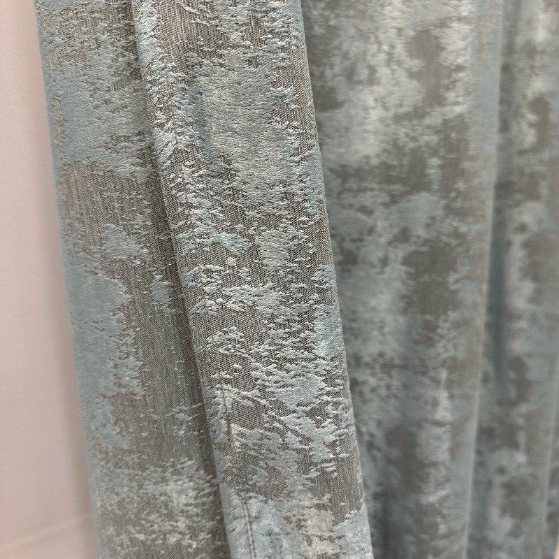 Штори жакардові з мармуровим візерунком середнє затемнення 1,5x2,7 м 2 шт. Бірюзовий (К1039-4) - фото 2 Штори жакардові з мармуровим візерунком середнє затемнення 1,5x2,7 м 2 шт. Бірюзовий (К1039-4) - фото 2