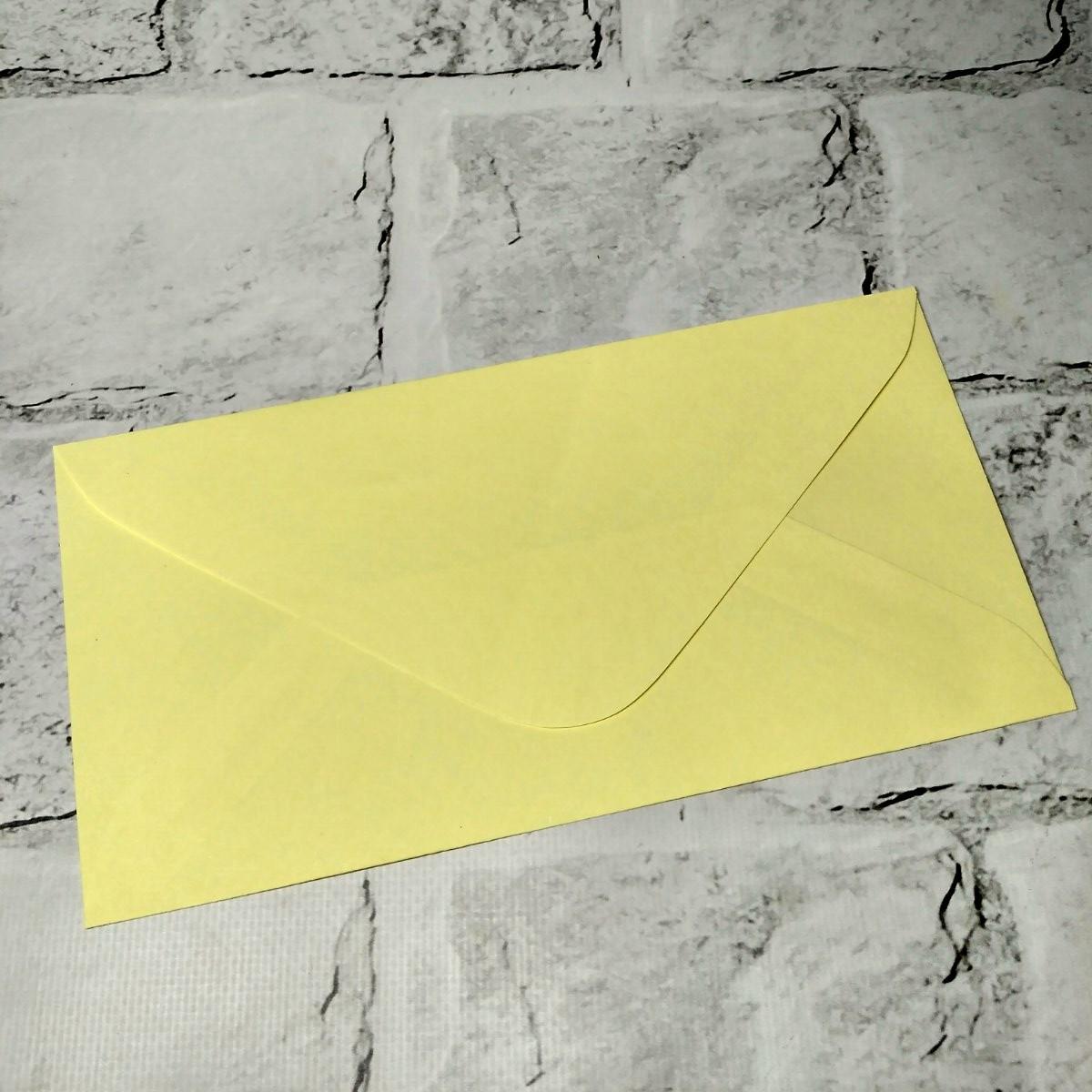 Конверт паперовий 21,9х11,1 см Жовтий (5-86139)