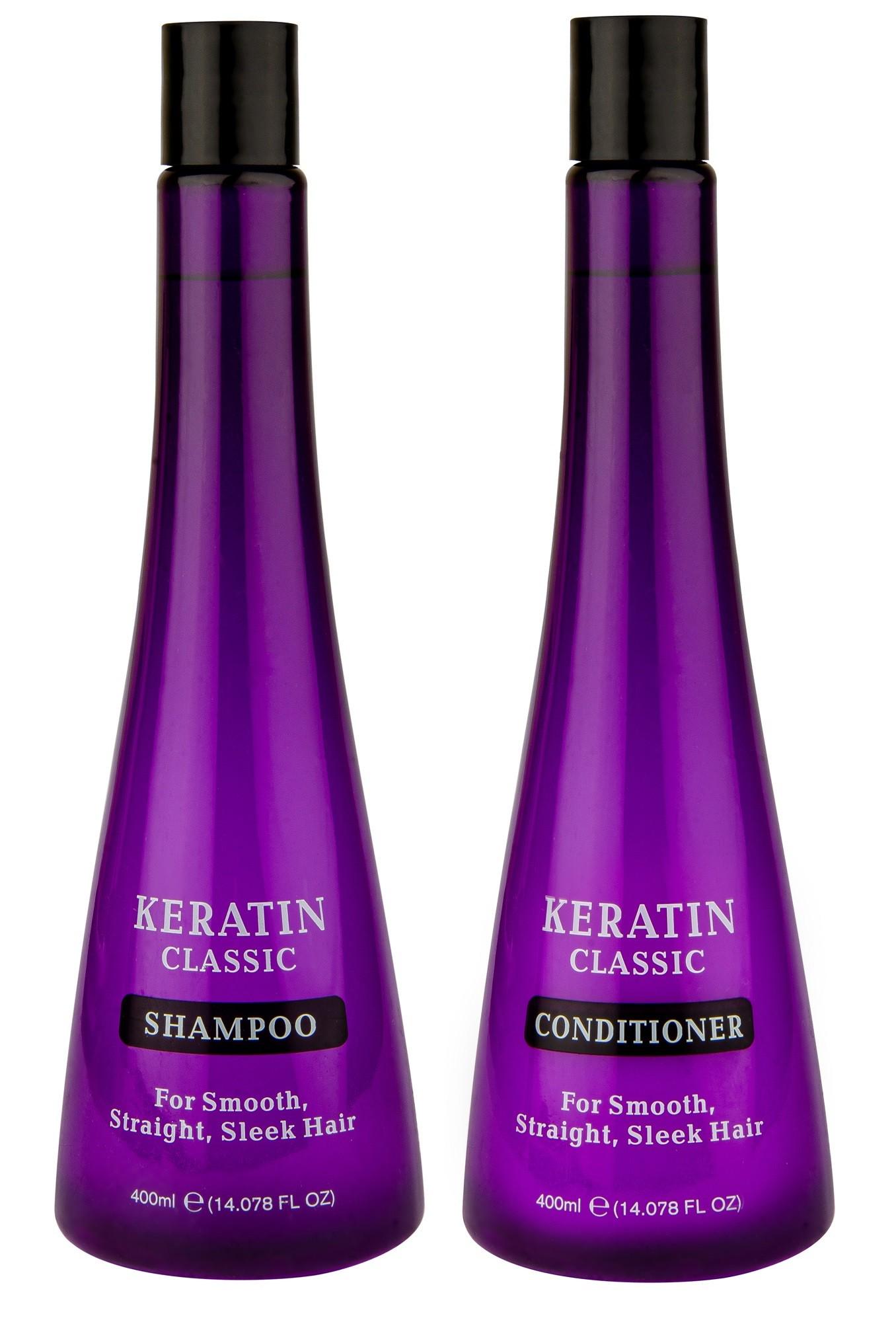 Разглаживающий набор для волос Xpel Keratin Classic шампунь и кондиционер 400 мл + 400 мл (E-00012N)