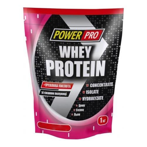 Протеїн Power Pro Whey Protein, 1 кг Полуниця - фото 1