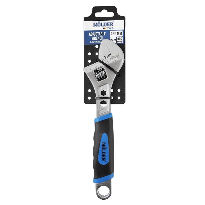 Ключ разводной Molder Cr-V 250мм, макс.диаметр 29мм