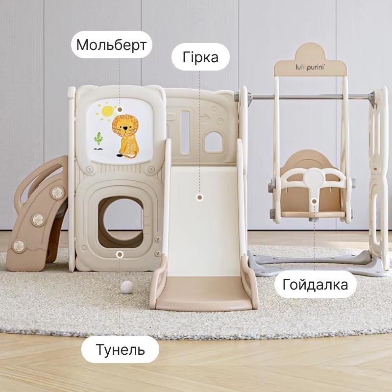 Детский игровой комплекс Lumpurini Bartolomea 4в1 горка с качелями и туннелем (5284eb83) - фото 5 Детский игровой комплекс Lumpurini Bartolomea 4в1 горка с качелями и туннелем (5284eb83) - фото 5
