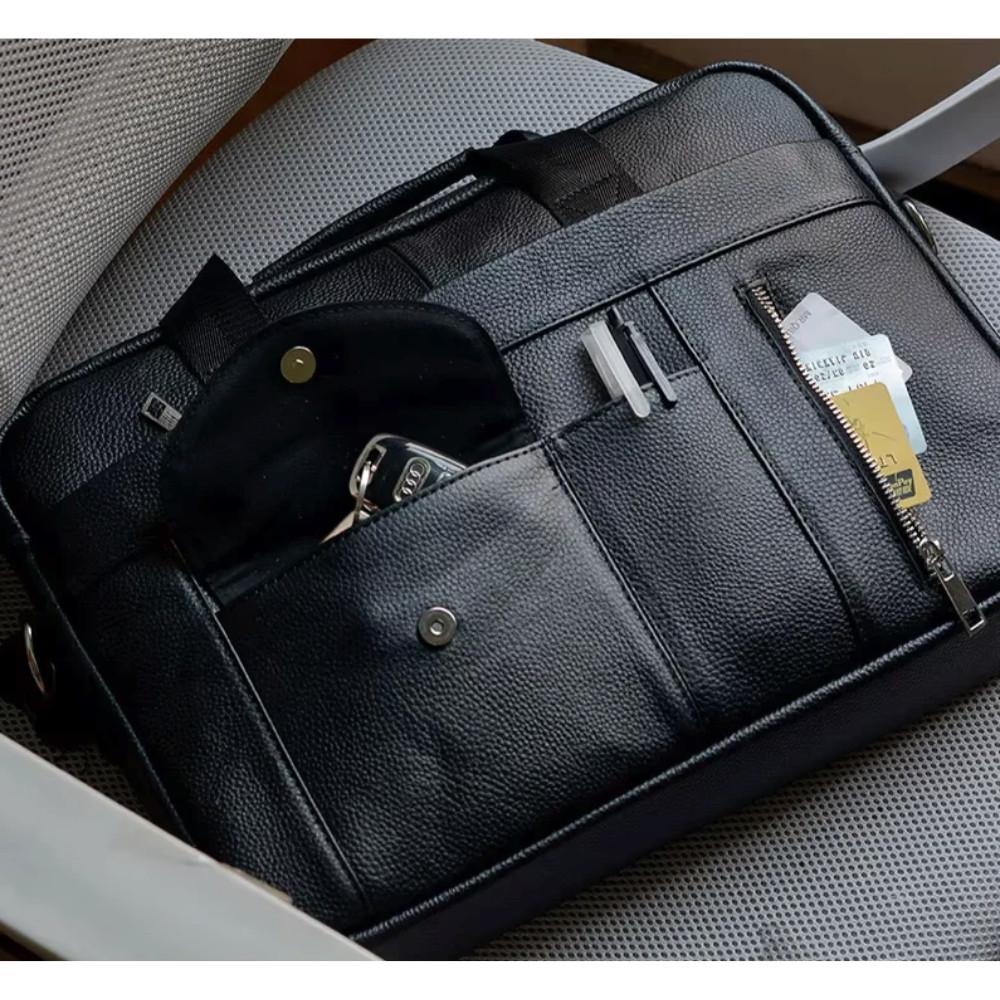 Портфель чоловічий Lorian з натуральної шкіри з відділенням для ноутбука Чорний (LR 251116-black) - фото 5 Портфель чоловічий Lorian з натуральної шкіри з відділенням для ноутбука Чорний (LR 251116-black) - фото 5