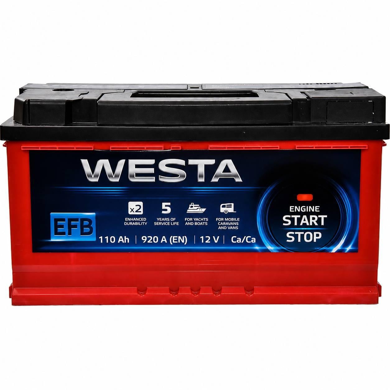 Акумулятор автомобільний Westa EFB 110 Ah 920A R+ 12V (3150411174)