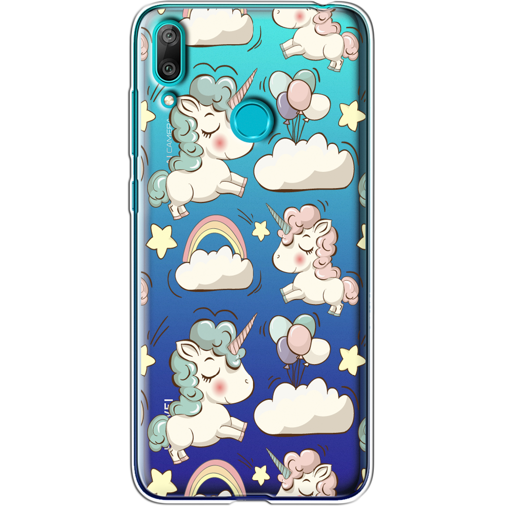 Чохол Boxface Huawei Y7 2019 Unicorns Прозорий силікон (36044-cc2-36044)