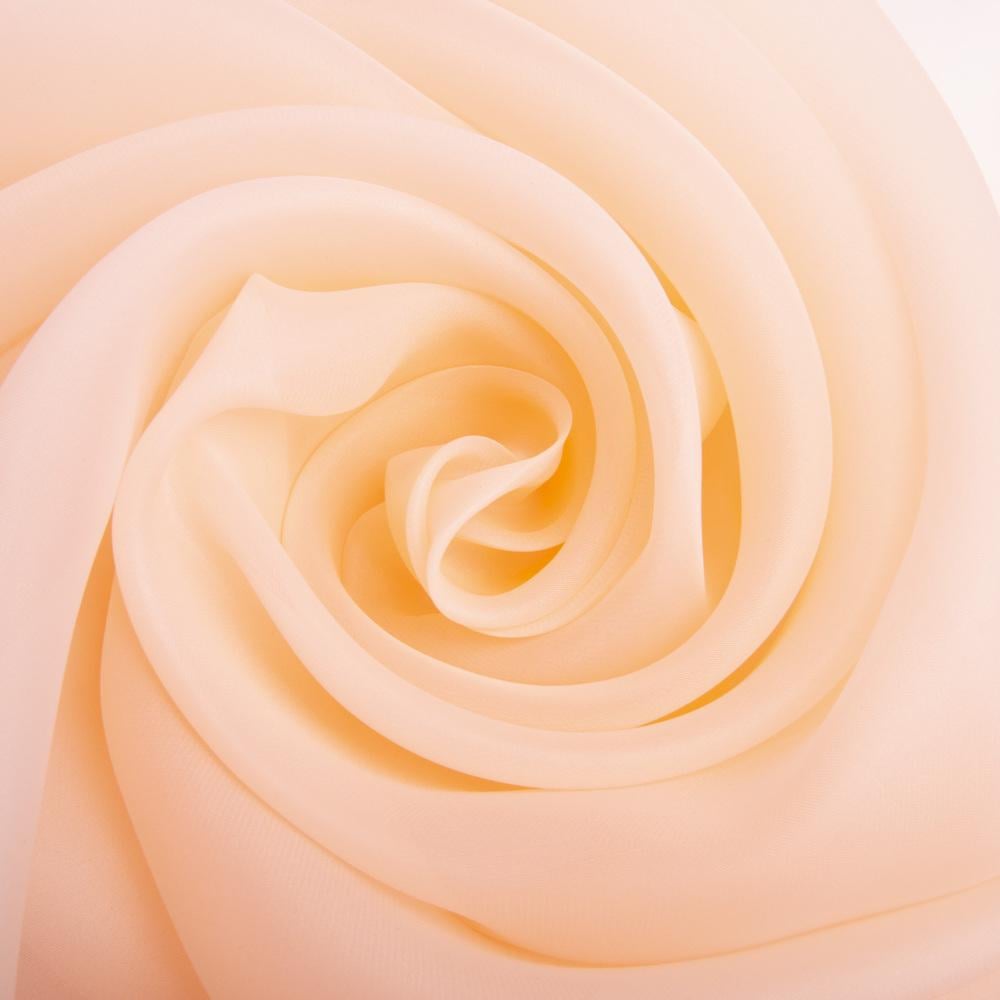 Тканина органза шовк однотонна Абрикос (24435)