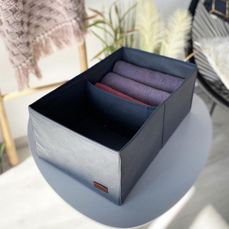 Органайзер для вещей/полотенец/постельного белья 40х25х16 см Grey (126114) - фото 2