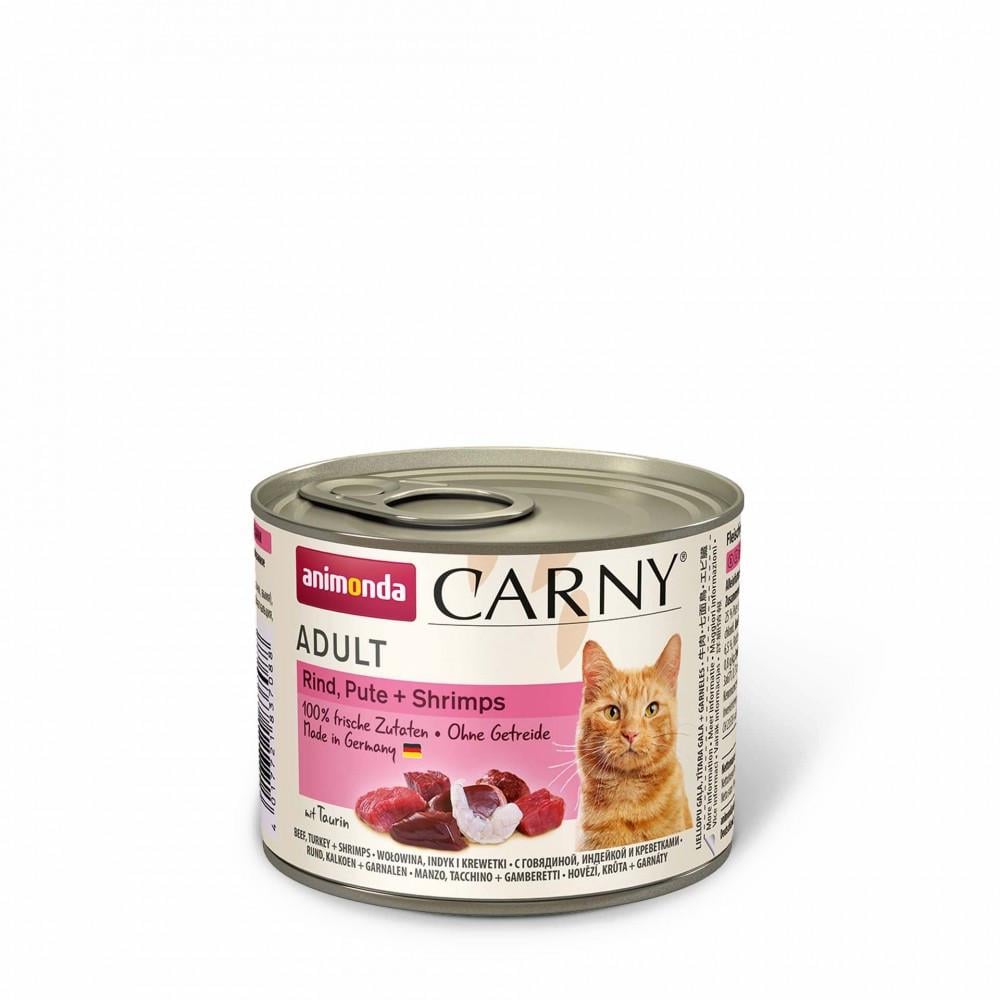 Корм влажный Carny Adult Beef Turkey Shrimps для домашних кошек с говядиной индейкой и креветками 200 г (34806715) Корм влажный Carny Adult Beef Turkey Shrimps для домашних кошек с говядиной индейкой и креветками 200 г (34806715)