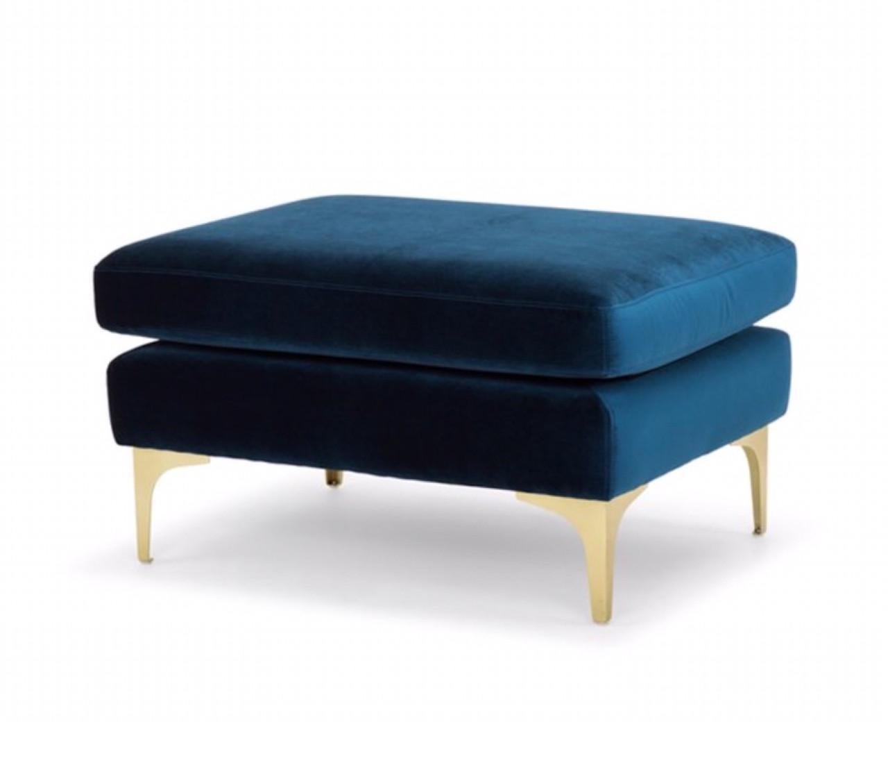 Пуф MeBelle Soho велюр 60x60x45 см Темно-синій (0026) Пуф MeBelle Soho велюр 60x60x45 см Темно-синій (0026)