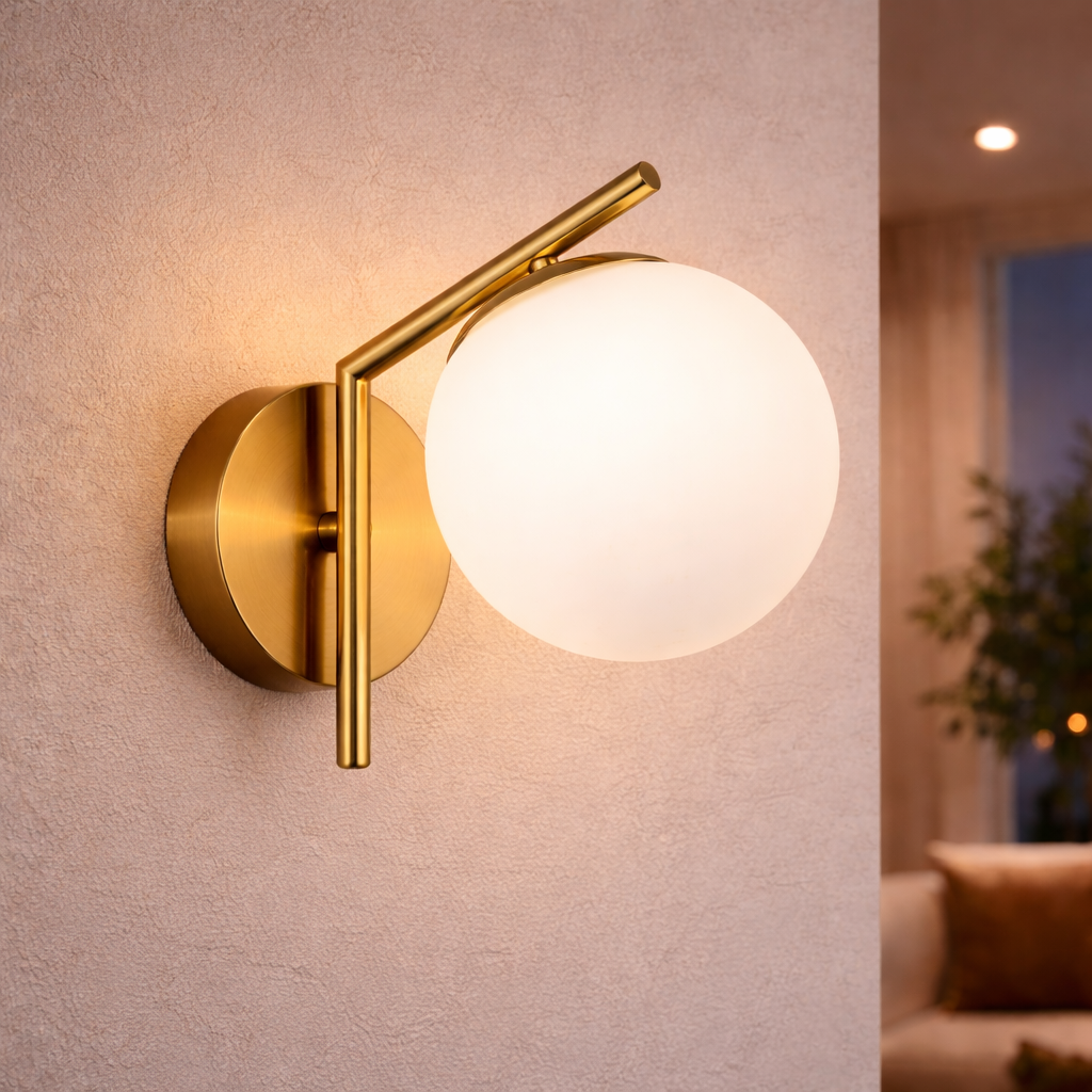 Бра Sirius с металлическим каркасом под одну лампу Е27 Медный (74534/1W CP)