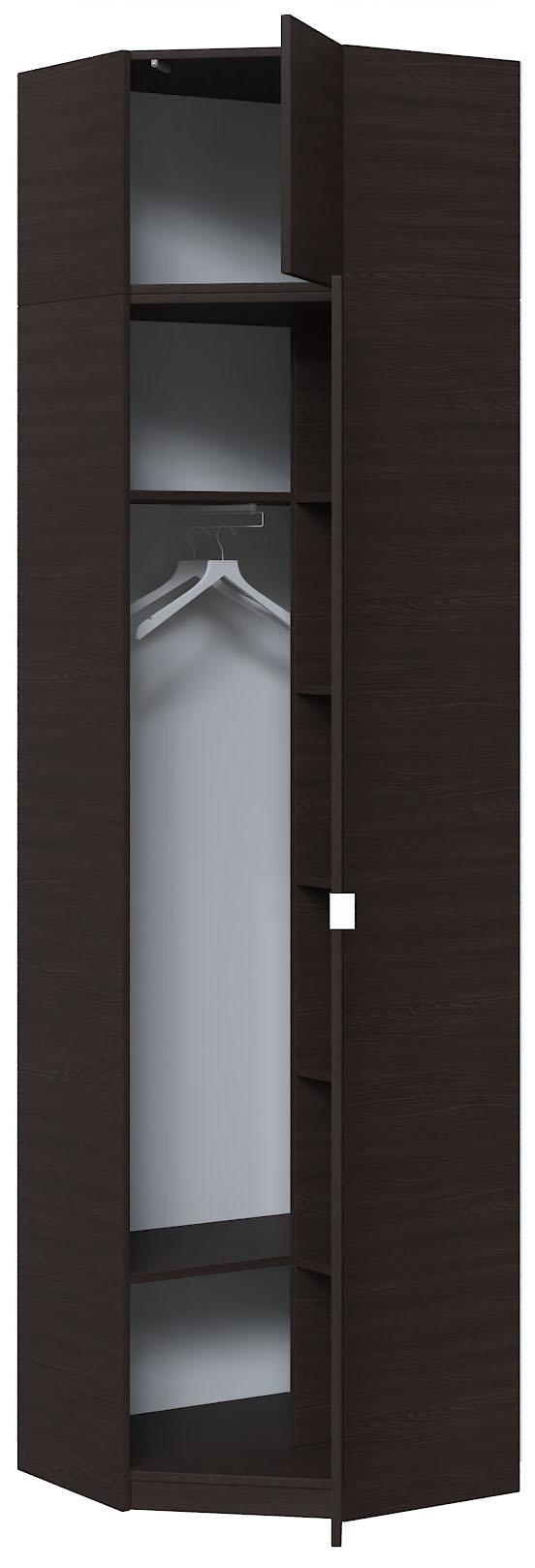 Шкаф для одежды угловой распашной Мастер Форм Тетрис 620х376х2400 мм Венге магия (31898) - фото 2 Шкаф для одежды угловой распашной Мастер Форм Тетрис 620х376х2400 мм Венге магия (31898) - фото 2