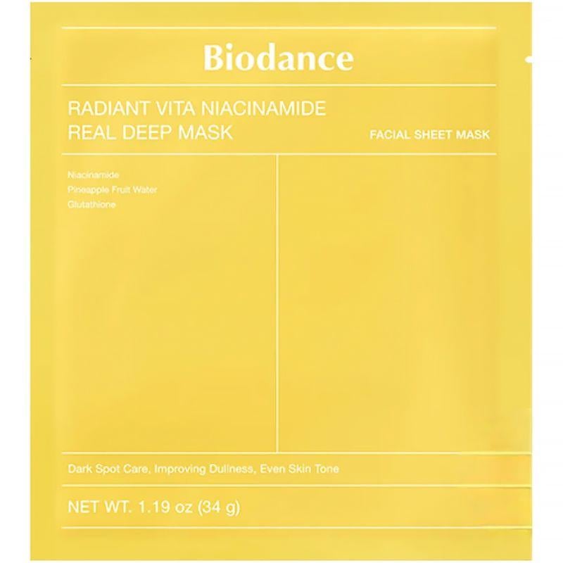 Маска с витамином С и ниацинамидом Biodance Radiant Vita Niacinamide Real Deep Mask ночная гидрогелевая 34 г Маска с витамином С и ниацинамидом Biodance Radiant Vita Niacinamide Real Deep Mask ночная гидрогелевая 34 г