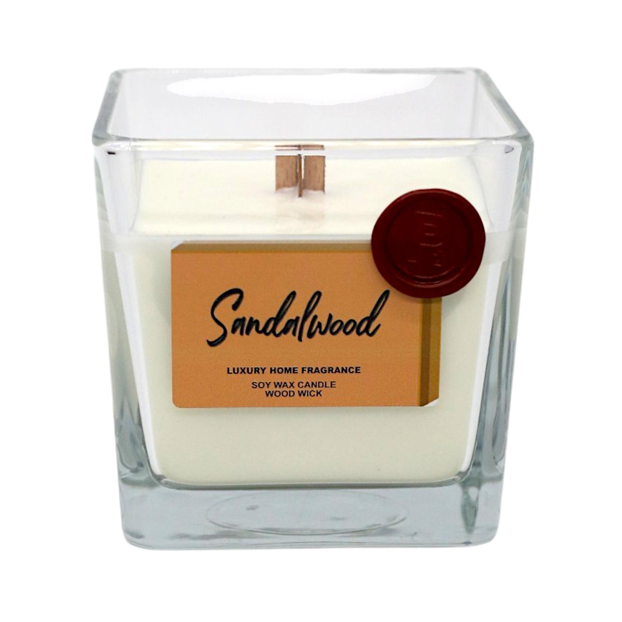 Свеча в стакане соевая Pako Сандаловое дерево 10x10 см (НФ-00008282)