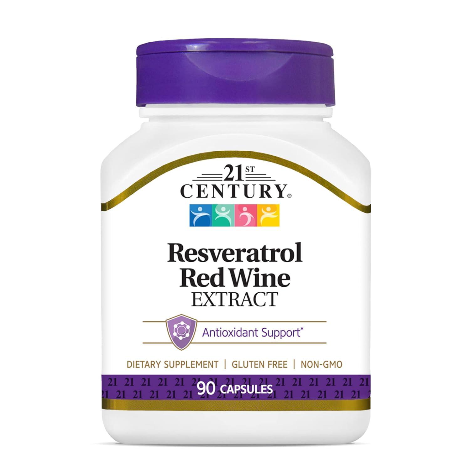 Ресвератрол 21st Century Resveratrol Red Wine Extract 90 капсул