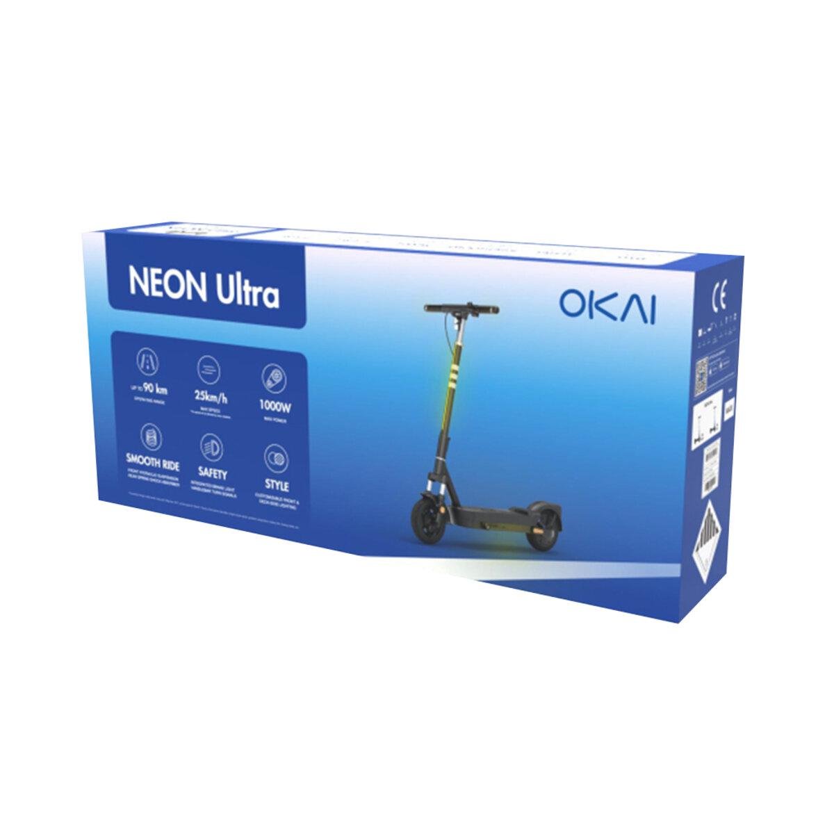 Електросамокат OKAI ES40 10" 500/1000W 15,6 Ah 70 км 38 км/г 25% NFC App 28 кг Black (ES40-B) - фото 8
