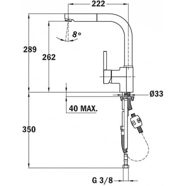 Змішувач для мийки Teka Alaior-XL HP (ARK 938) Хром (239381200) - фото 2