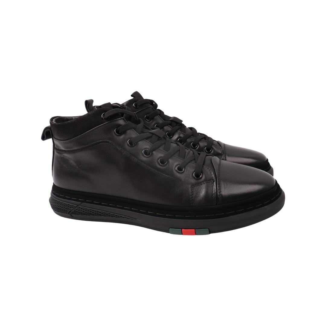 Кеды мужские Berisstini из кожи р. 40 Черный (36-21DHC)